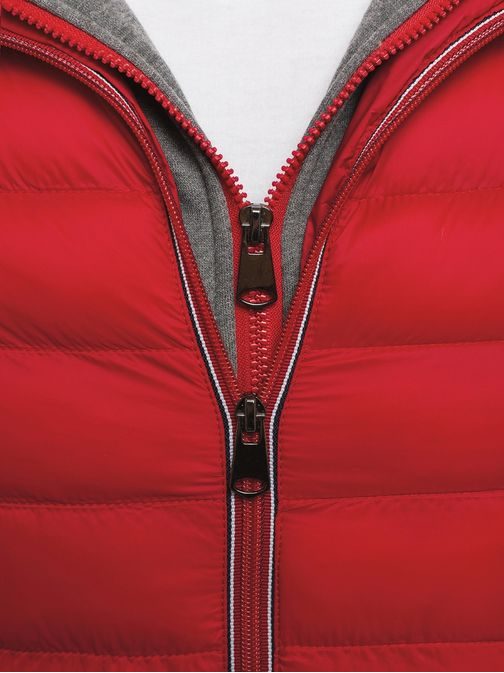 Piros steppelt átmeneti dzseki J.STYLE 505-10