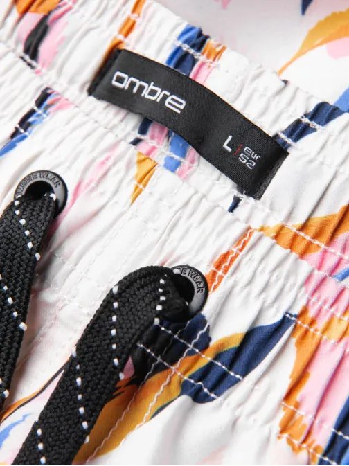 Fehér fürdősort színes motívummal  V2 SRBS-0140