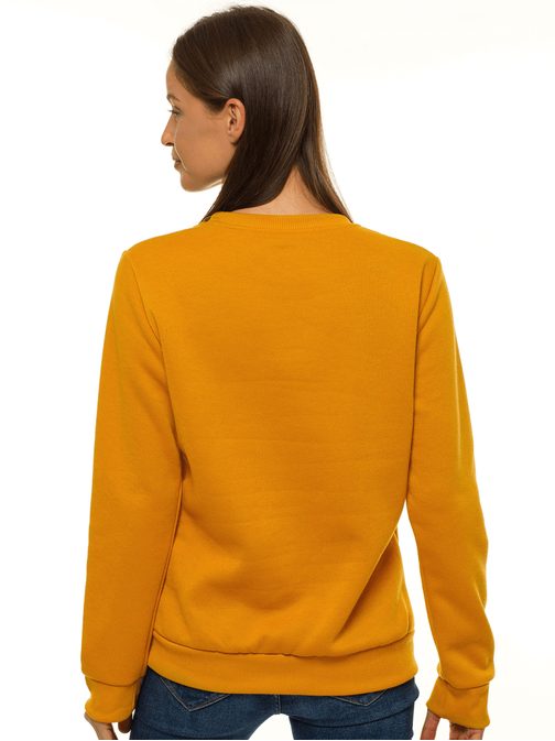 Kényelmes kamel színű női pulóver JS/W01Z