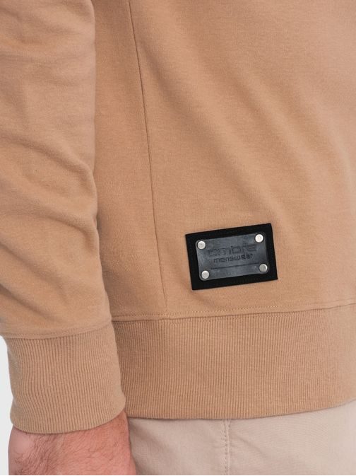 Elegáns halvány barna pulóver ing gallérral  V8 SSNZ-0132