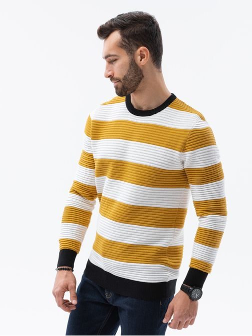 Mustár színű pulóver  E189