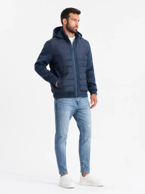 Sötét kék bomber dzseki  V2 JALP-0140