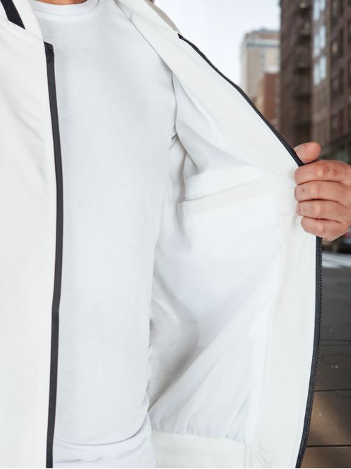 Divatos fehér bomber kabát