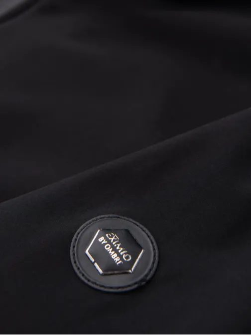 V1 JANP-0233 átmeneti fekete kabát magas gallérral