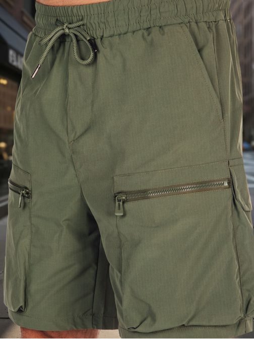 Divatos zöld zsebes rövidnadrág