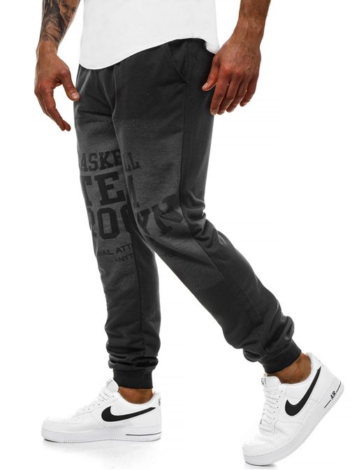 Divatos fekete jogger melegítő alsó JS/KK300130