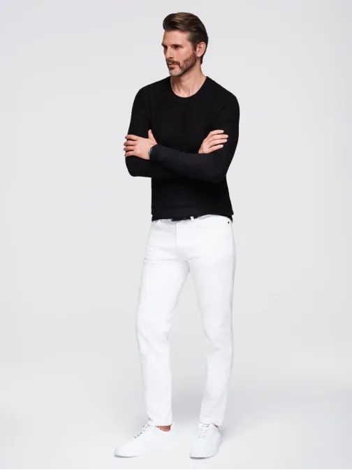 Egyedi fekete pulóver V3 mintával SWSW-0181