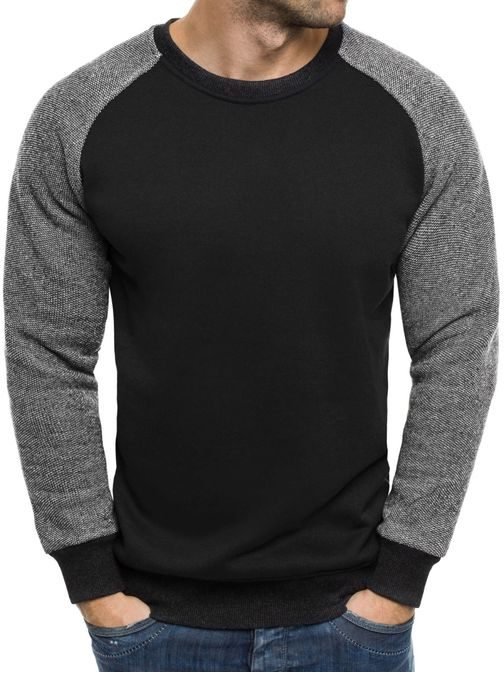 Egyszerű fekete szürke pulóver ATHLETIC 789