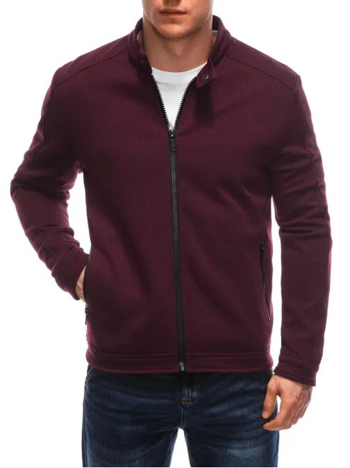 Érdekes dzseki hatású bordó felső  V9 JANP-0100