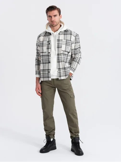 Olívazöld modern férfi cargo nadrág V1 PACG-0189