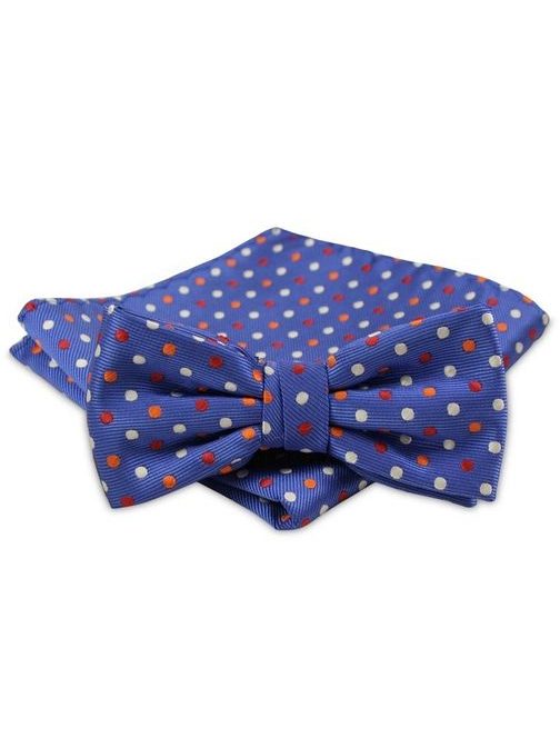 Divatos kék színes pöttyös nyakkendő