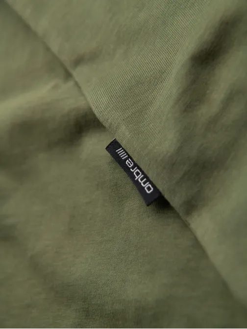 Basic khaki pamut póló kerek nyakkivágással V6 TSBS-0236