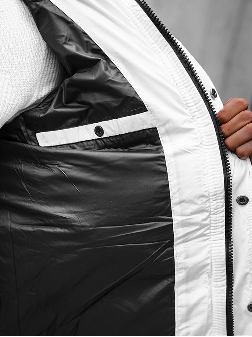 Fehér steppelt téli dzseki  N/7332