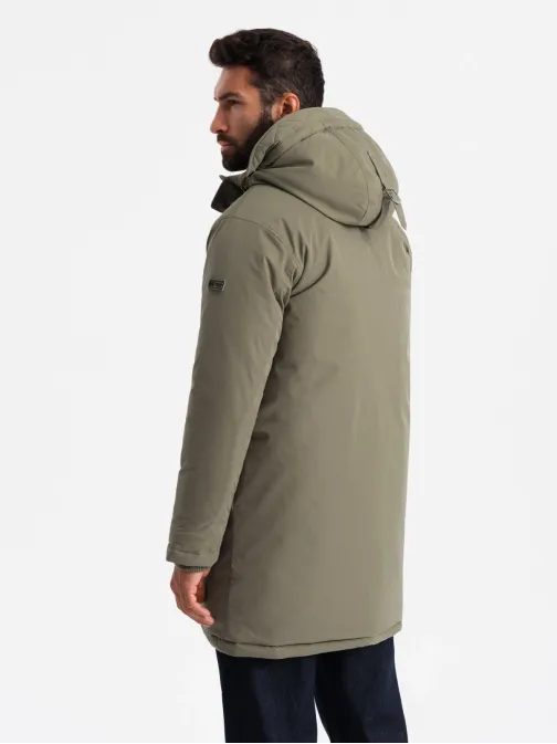 Klasszikus oliva zöld parka kabát V3 JALP-0166