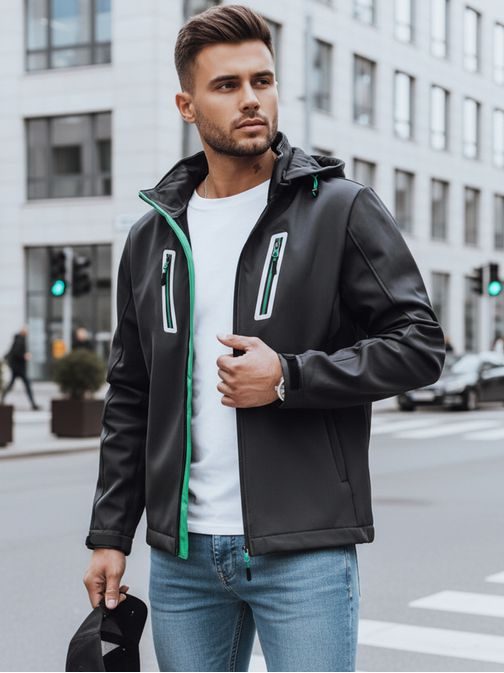 Feltűnő softshell dzseki grafit szürke színben