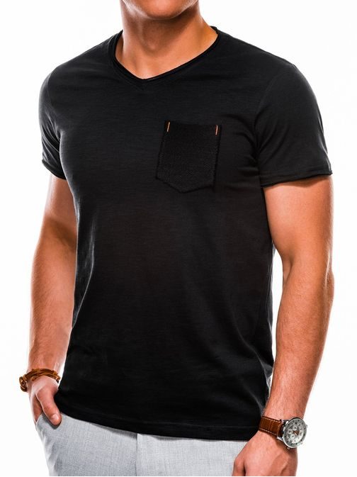 Kényelmes fekete póló S1100