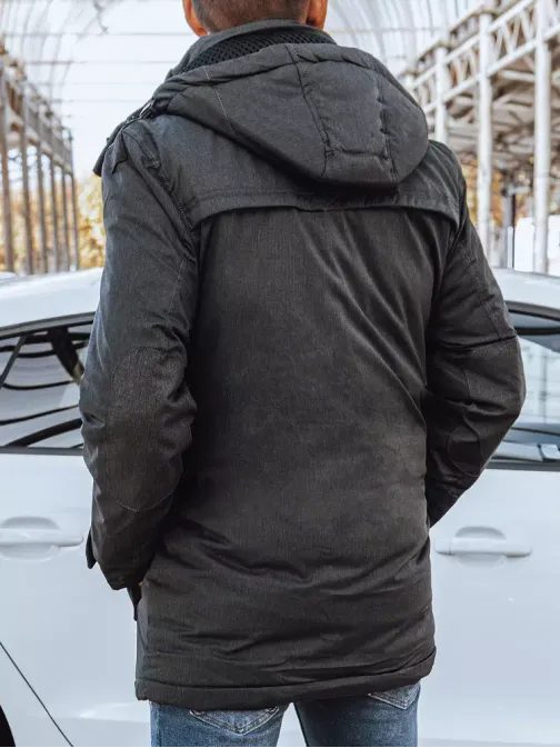 Trendi sötét szürke téli kabát