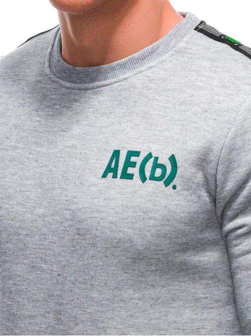 Eredeti szürke pulóver zöld felirattal  B1617