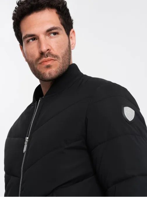 Stílusos fekete bomber dzseki  V1 OM-JALP-0143