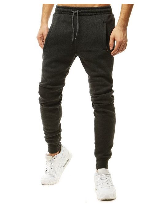 Egyszerű sötét szürke melegítő nadrág