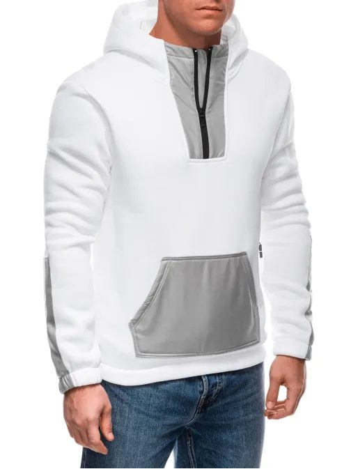 Érdekes fehér férfi pulóver B1696