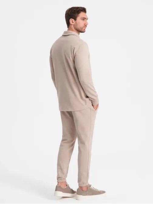 Divatos bézs tréningruha (póló+melegítőnadrág) V2 Z71