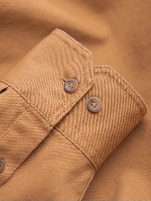 Camel színű lezsér ing zsebekkel V2 SHCS-0146