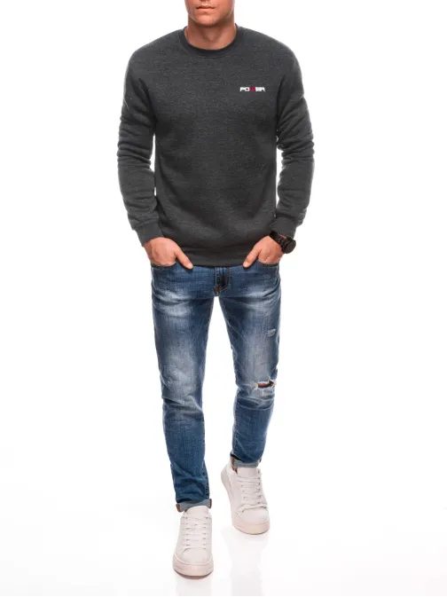 Férfi grafit pulóver Power B1706