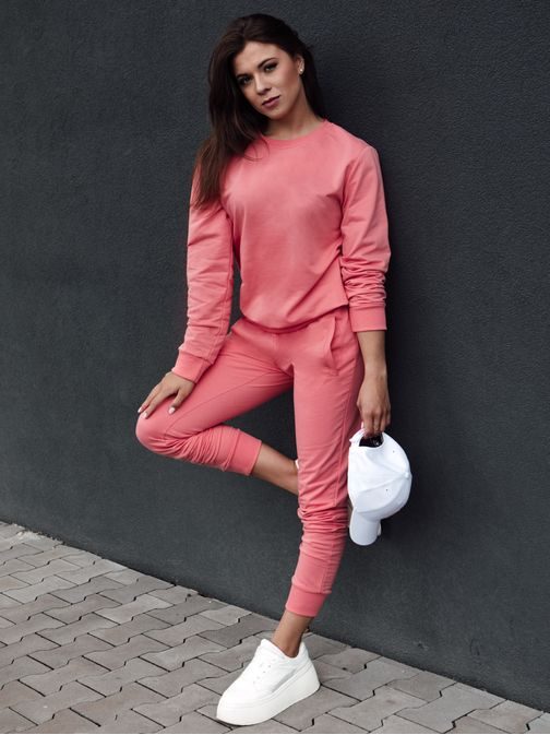 Egyszerű korall színű női melegítő felső  Glamflair