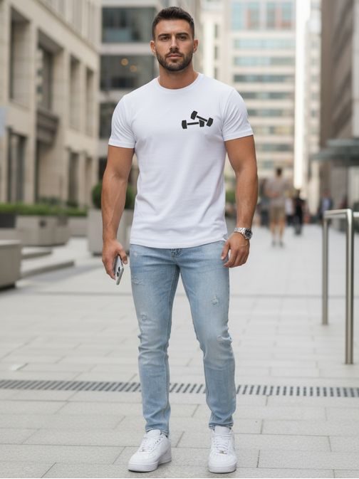 Fehér eredeti póló szabadidős célokra