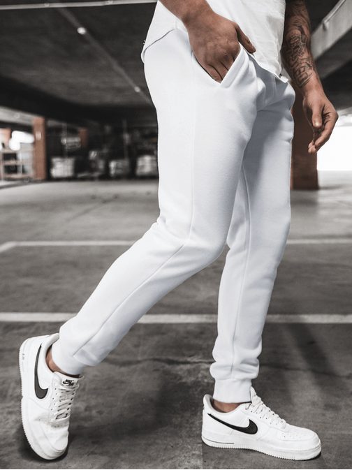 Sima fehér melegítő nadrág JS/XW01