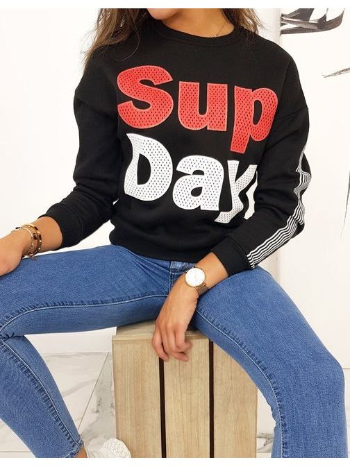 Fekete női pulóver Sup Day