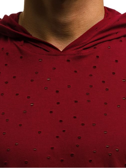 Bordó kapucnis atléta apró lyukacsos kivitelben O/2647