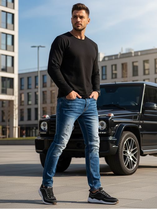 Modern szakadt farmer kék