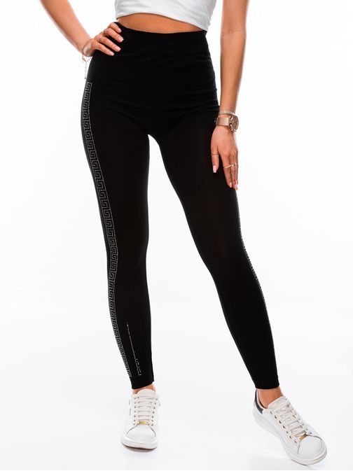 Különleges fekete női leggings PLR123