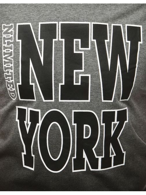 Szürke póló felirattal NEW YORK