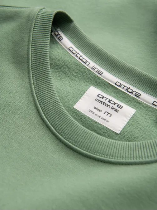 Sima zöld pulóver V3 SSBN-0175