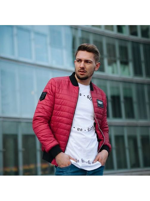 Piros átmeneti bomber dzseki NATURE 5026