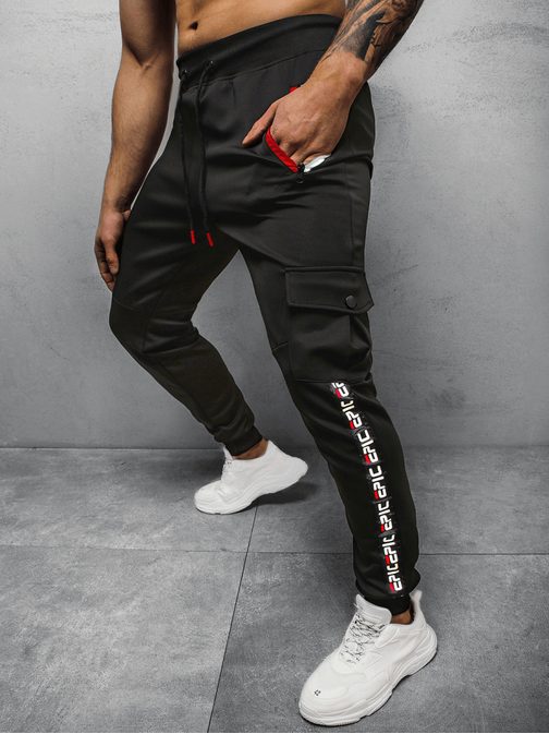 Stílusos fekete melegítő nadrág  JS/K10279