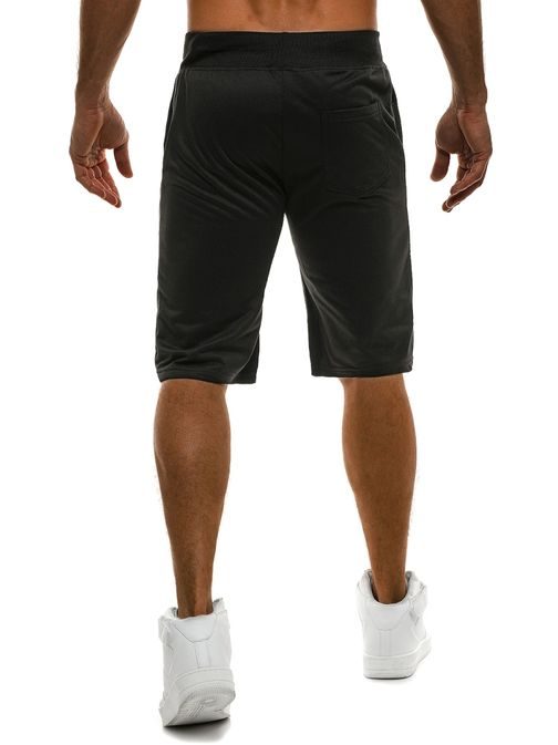 Egyszerű fekete rövid nadrág STREET STAR 7100