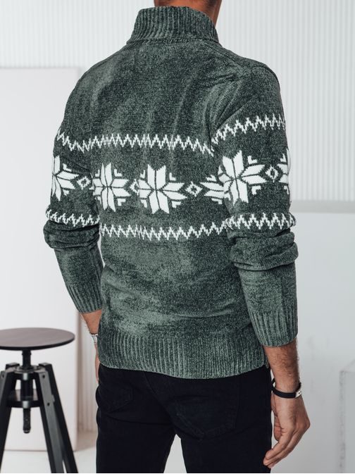 Modern zöld pulóver skandináv stílusban