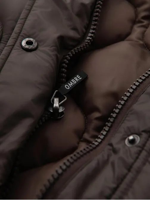 Fashion khaki férfi átmeneti kabát V3 JANP-0215