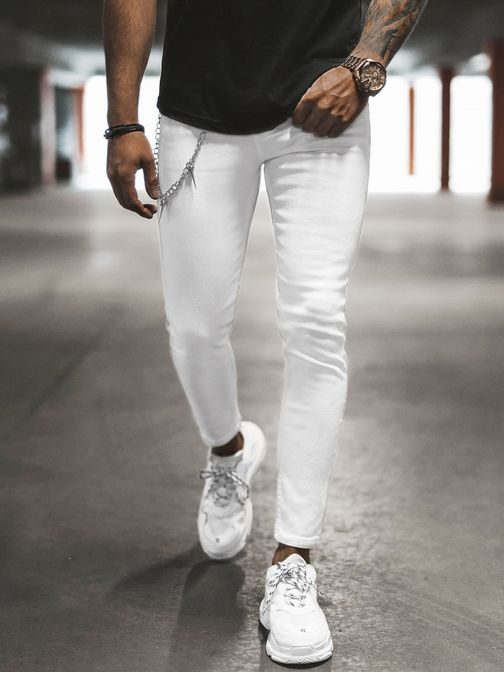 Fehér farmer nadrág dísz lánccal  DP/224