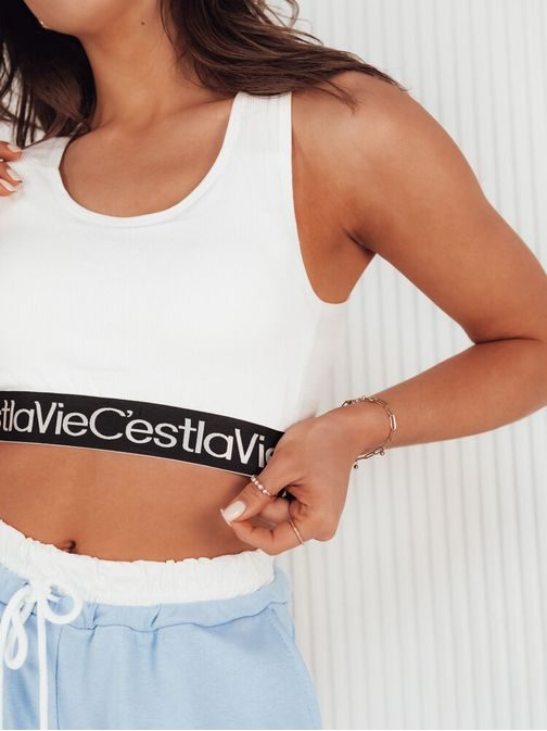 Fehér sportos női  top Sunsel