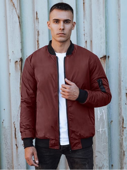 Egyedi bordó átmeneti bomber dzseki