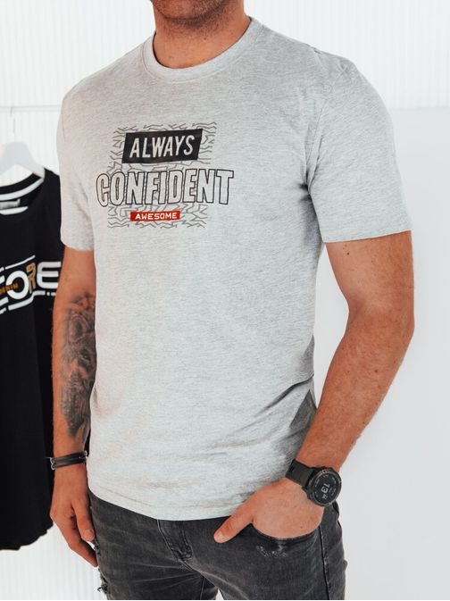 Modern szürke póló felirattal