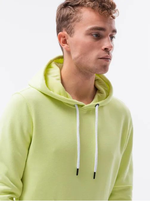 Limezöld kapucnis pulóver  B979