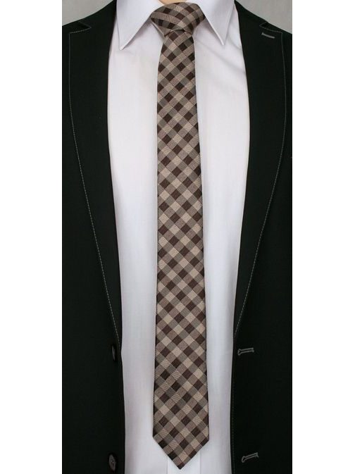 Elegáns bézs-barna nyakkendő