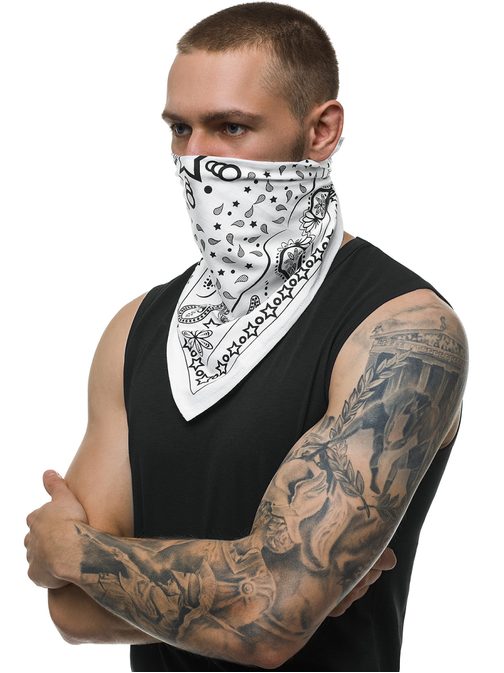 Stílusos fehér kendő BND109