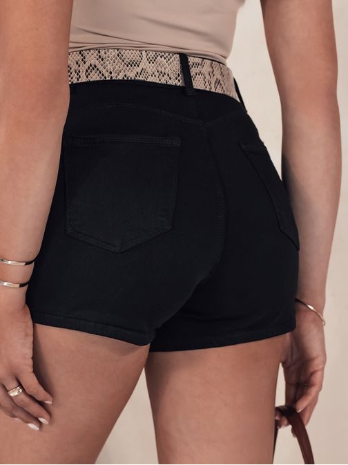 Csodás fekete női farmer rövidnadrág Glamwear